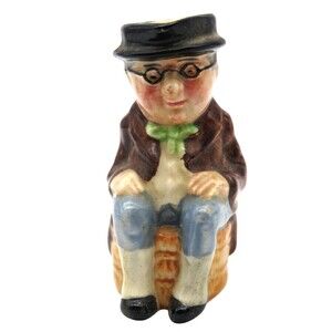 Vintage Mr. Pickwick Toby Jug Hand Painted Artone England 3.25"
